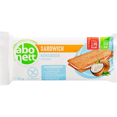 Abonett sandwich kókuszos gluténmentes 26 g