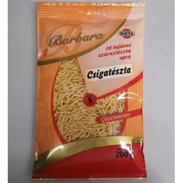 Gluténmentes tészta csiga 200 g