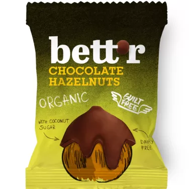 Bettr bio vegán gluténmentes csokival bevont törökmogyoró 40 g