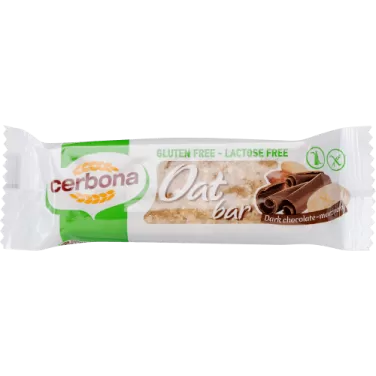 Gluténmentes étcsokoládés-marcipános zabszelet 40 g