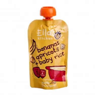 Kitchen banán sárgabarack bébirizs bio bébiétel 120 g
