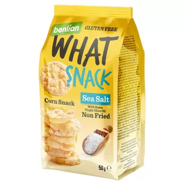 Gluténmentes benlianfood what snack mini puffasztott kukorica tengeri sóval 50g