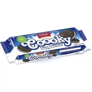 Gluténmentes coppenrath vanília krémes kakaós keksz, laktózmentes 300g