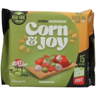 Gluténmentes corn&joy extrudált kenyér rozmaring,olíva 80g 