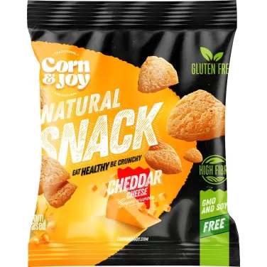 Gluténmentes corn&joy kukorica snack cheddar sajt íz 40g 