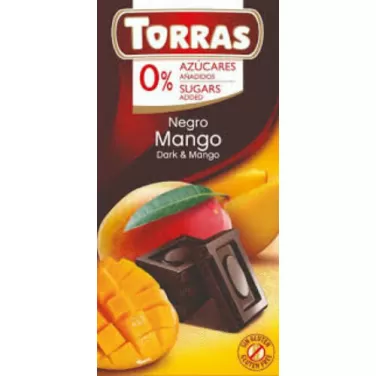 glutén-és cukormentes étcsokoládé mangó 75 g