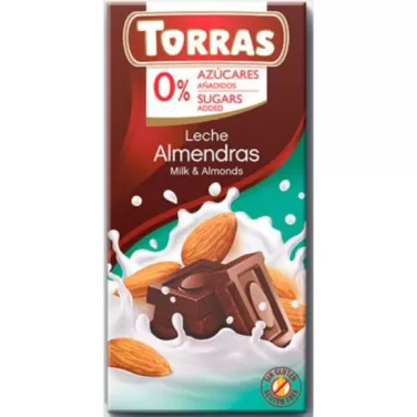 glutén-és cukormentes tejcsokoládé mandula 75 g