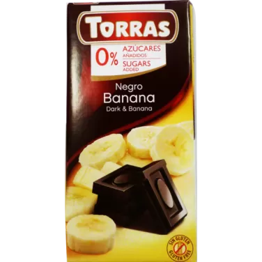 gluténmentes étcsokoládé banán cukor nélkül 75 g