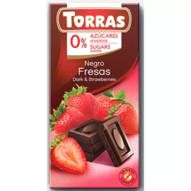 gluténmentes étcsokoládé eper cukor nélkül 75 g