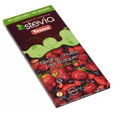 Gluténmentes étcsokoládé erdei gyümölcs steviával 125 g